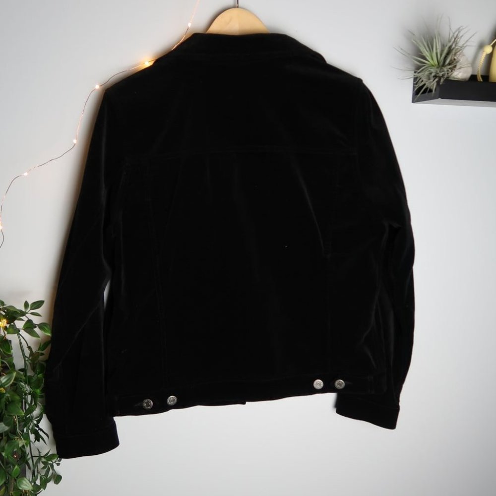 Eddie Bauer Black Suede Jacket Sz S - Picture 6 of 8
